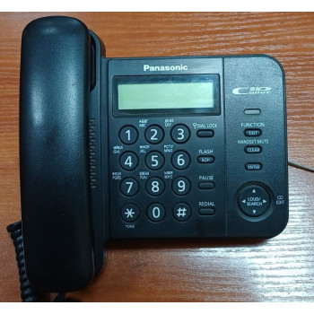 Panasonic KX-TS2356UAB, дротовий стаціонарний телефон з РК-дисплеєм, пам'яттю на 50 номерів та функцією Caller ID