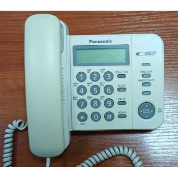 Panasonic KX-TS2356UAW, дротовий стаціонарний телефон з РК-дисплеєм, пам'яттю на 50 номерів та функцією Caller ID