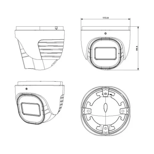 Provision-ISR DH-340IPSN-28-G, 4 Мп IP-відеокамера з відеоаналітикою та гібридним підсвічуванням - 303065
