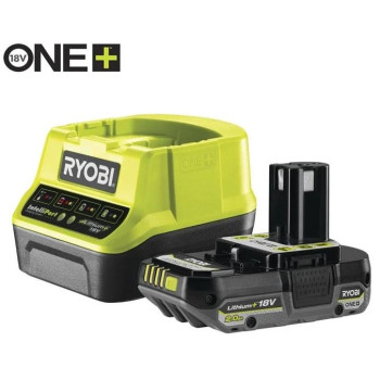 Ryobi RC18120-120C, набір акумулятора ONE+ Lithium+ 18 В 2.0 Аг та зарядного пристрою 2 А