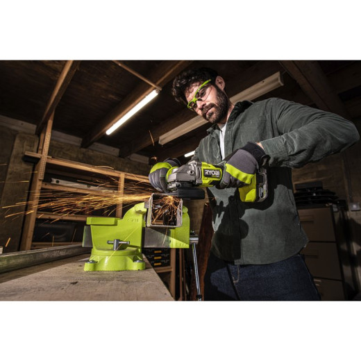 Ryobi RAG18X-1C40S, акумуляторна безщіткова кутова шліфувальна машина 125 мм ONE+ HP з АКБ 4,0 А·год та ЗП - 5133005614