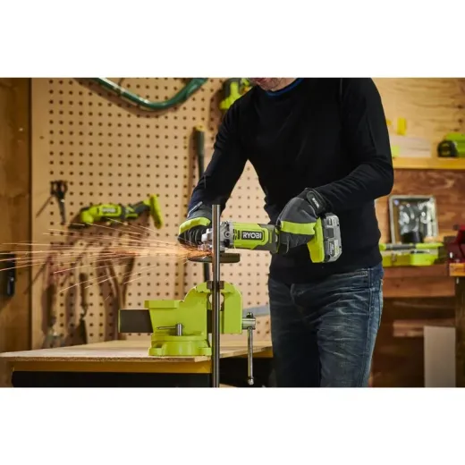 Ryobi RAG18125-1C40S, акумуляторна кутова шліфувальна машина 125 мм ONE+ з АКБ 4,0 А·год та зарядним пристроєм - 5133005643