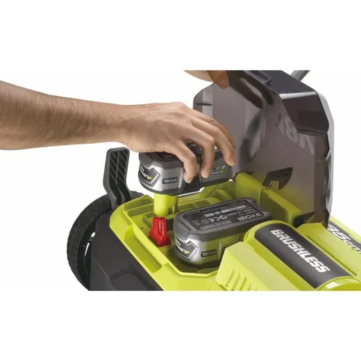 Ryobi RY18SFX35A-240, акумуляторний скарифікатор-аератор ONE+ HP з безщітковим двигуном та робочою шириною 35 см, 2х4.0 А·год - 5133004549	