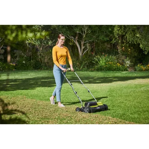 Ryobi RY18SFX35A-240, акумуляторний скарифікатор-аератор ONE+ HP з безщітковим двигуном та робочою шириною 35 см, 2х4.0 А·год - 5133004549	