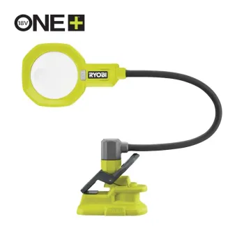 Ryobi RML18-0, акумуляторний світлодіодний настільний світильник, з лупою та гнучким тримачем, без АКБ та ЗП