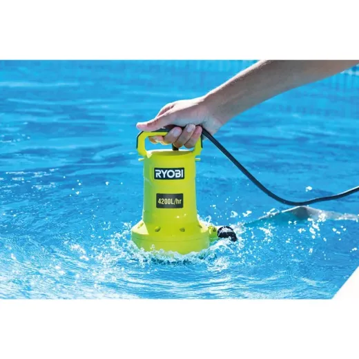 Ryobi RY18SPA-0, акумуляторний занурювальний насос ONE+ 18 В для перекачування чистої та брудної води, без АКБ та ЗП - 5133005778