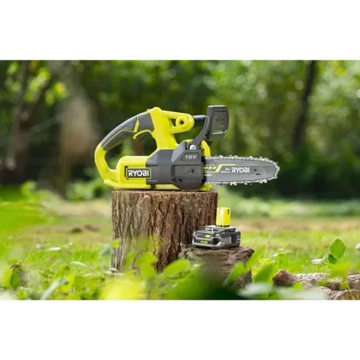 Ryobi RY18CS20A-125, акумуляторна компактна ланцюгова пила ONE+ 18 В з шиною 20 см, 1x2.5 А·год та зарядним пристроєм - 5133005415