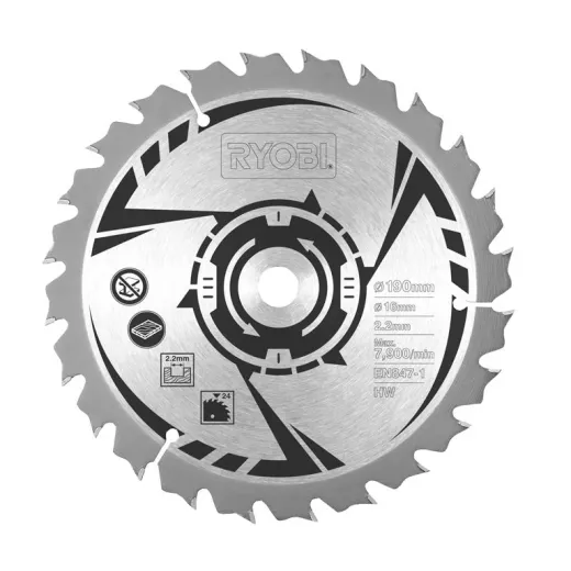 Ryobi RCS1600-K, циркулярна пила 1600 Вт з диском 190 мм та лазерним покажчиком - 5133002779