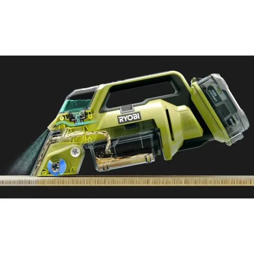 Ryobi RDC18-0, акумуляторний безщітковий миючий пилосос для килимів та оббивки ONE+ 18V, без АКБ та ЗП - 5133005905