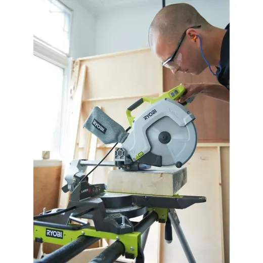Ryobi EMS254L, торцювальна пила з протяжкою потужністю 2000 Вт та пильним диском 254 мм - 5133001202