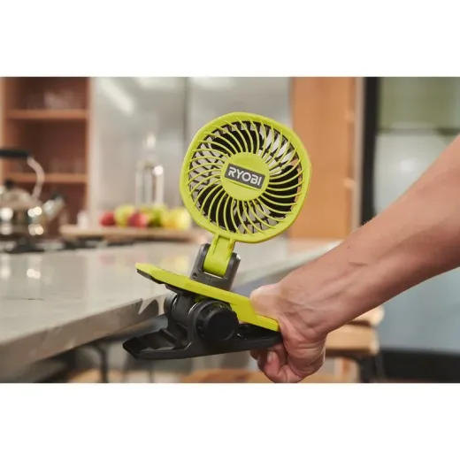 Ryobi RCF4-0, акумуляторний вентилятор USB Lithium з кліпсою та поворотною головою, без АКБ та ЗП - 5133006130