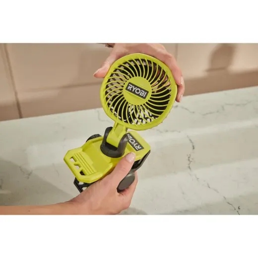 Ryobi RCF4-0, акумуляторний вентилятор USB Lithium з кліпсою та поворотною головою, без АКБ та ЗП - 5133006130