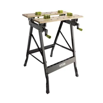 Ryobi RWB02, складаний верстак з бамбуковою робочою поверхнею та системою затиску заготовок
