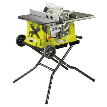Ryobi RTS1800EF-G, розпилювальний верстат 1800 Вт з диском 254 мм, складною станиною та транспортувальними колесами