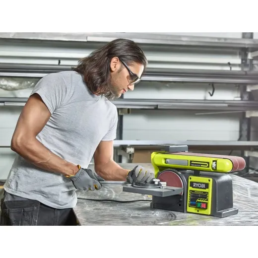 Ryobi RBDS4601G, шліфувальний верстат зі стрічкою та шліфувальним диском 375 Вт - 5133002858