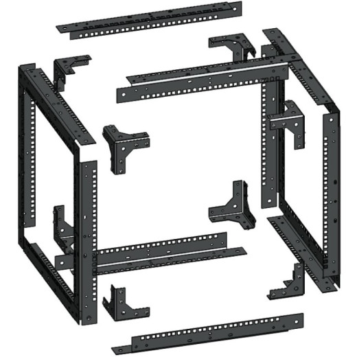 Стійка-кронштейн Cube 3 19" 9U 550×550×550 мм, посилена, чорна - UA-OFL2C955-BK