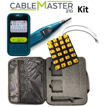 Softing CableMaster 210 KIT - Комплект тестеру і аксесуарів (ідентифікатори RJ45 24 шт, патч-корди RJ45 2 шт, щуп CP15, сумка)