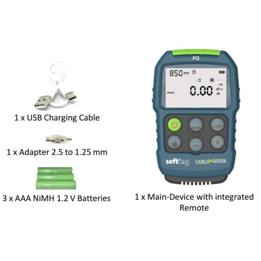 Softing CableMaster FO - вимірювач оптичної потужності з VFL і тестером RJ45 - PD_CMFO