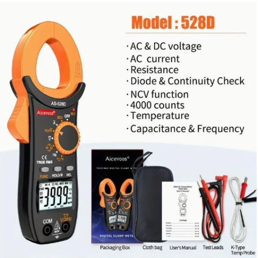 Aicevoos 528D, цифрові кліщі, тестер напруги на 4000А - 528D