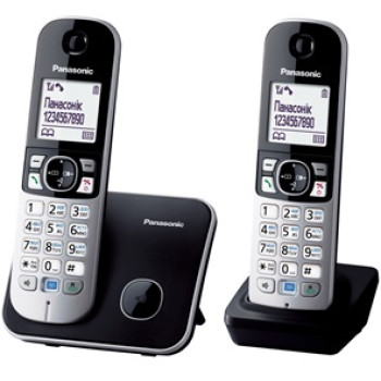 Panasonic KX-TG6812UAB Black радіотелефон DECT