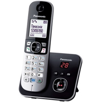 Panasonic KX-TG6821UAB Black, радіотелефон DECT з цифровим автовідповідачем