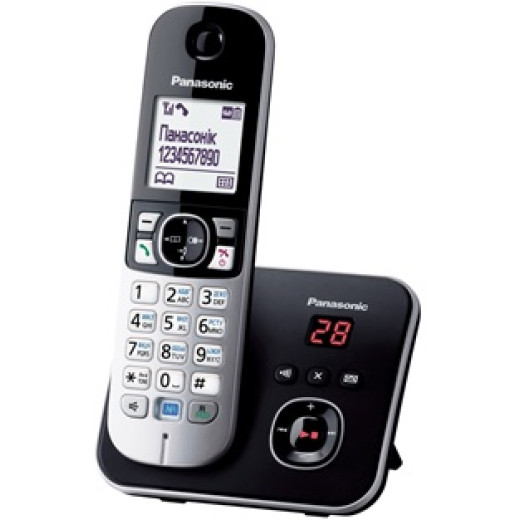 Panasonic KX-TG6821UAB Black, радіотелефон DECT з цифровим автовідповідачем - KX-TG6821UAB