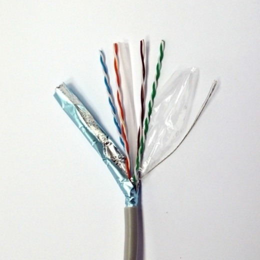 Кабель FTP 4x2, кат. 6, багатожильний, PVC, 500 м, сірий - CBLC-6FTP0GYPVC