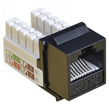 Модуль KeyStone RJ45 UTP,кат.6, 110, Slim, W-16,6мм,чорний, EPNew