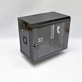 Монтажна шафа 9U, 600х350х507 мм (Ш * Г * В), акрилове скло, чорна, серія MGSWA