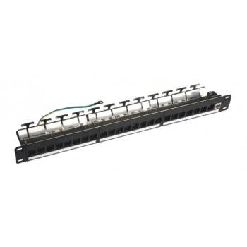 Патч-панель модульна 24 порти FTP c менеджментом кабелю 1U 19 "HD, Hypernet