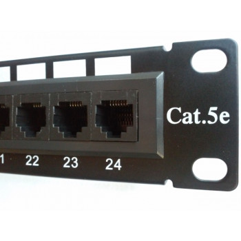 Патч-панель 24 порти UTP DUAL кат 5Е, 1U 19 ", Hypernet