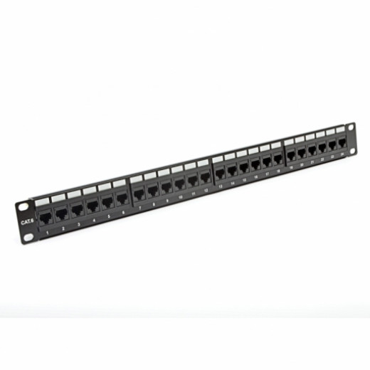 Патч-панель  24 x RJ - 45 UTP  кат. 6 dual type, EPNew - 6PLH-240BK