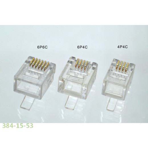 Конектор телефонний RJ11, 4p4c, Kingda - KDPG8002