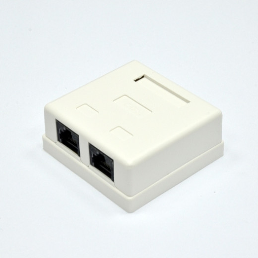 Розетка зовнішня 2хUTP, кат. 6, RJ45, EPNew - 6BX-U2WHA6