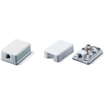 Телефонна розетка RJ-12 однопортовая, настінна, Hypernet