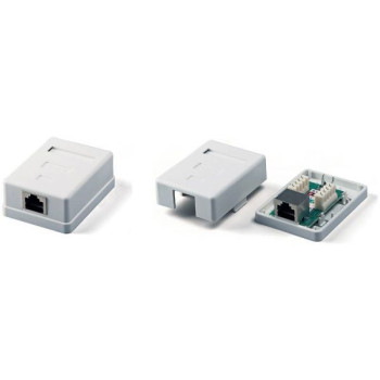 Розетка однопортовая екранована RJ45 STP біла 5E, Hypernet