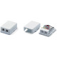 Телефонна розетка RJ-12 двухпортовая, настінна, Hypernet