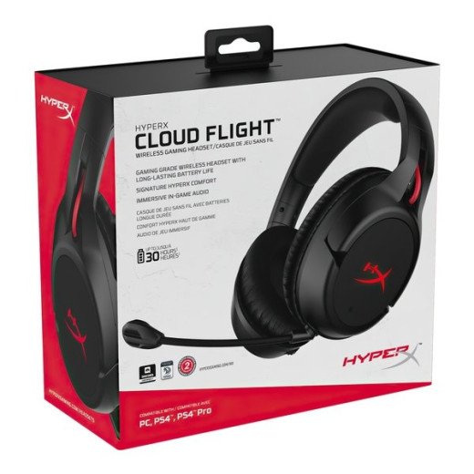 HyperX Cloud Flight WL Black,  гарнітура ігрова  - HX-HSCF-BK/EM 