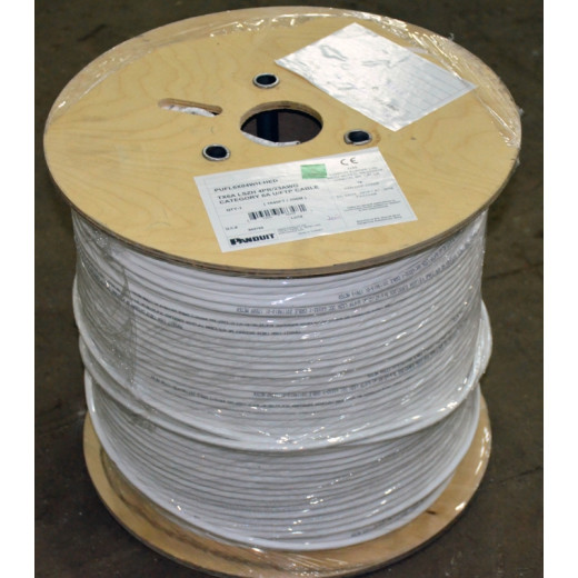 Кабель U-FTP, кат. 6A, LSZH, 500 м, білий, Panduit (США) - PUFL6X04WH-HED
