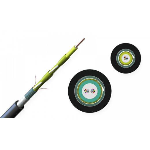 ВО кабель універсальний U-DQ(ZN)(SR)H 1x4 G50 ClearCurve OM3 CT 3.0, гофрована броня, діелектричний, LSZH/FRNC (Eca), Corning - 004TEY-13188H2G