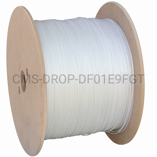 Кабель FTTH 2FG MB абонентського доступу U-N(2ZN)H 1E9/125 G.657.A2/B2 універсальний діелектричний гнучкий 500N FRNC 1000м прозорий CMS - CMS-DROP-DF01E9FGT