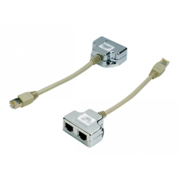 Y-адаптер кат.5е RJ-45 два порти (1MxRJ45-2FxRJ45), Hypernet