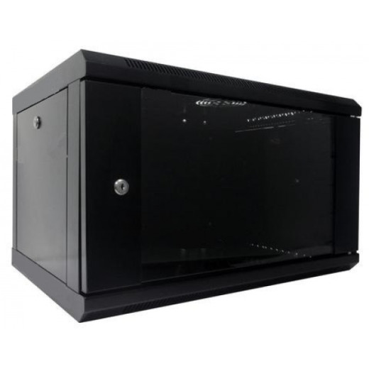 Шафа комутаційна настінна 6U 600x450 розбірна - WMNC-6U-FLAT- BLACK 