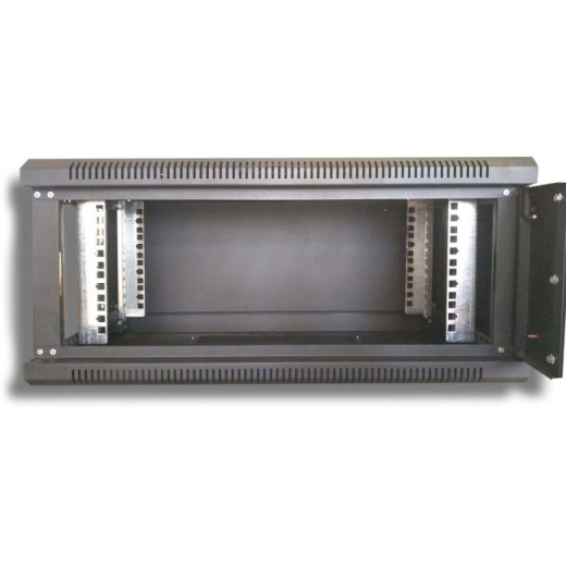 Шафа комутаційна настінна 6U 600x350 розбірна, Hypernet - WMNC-35-6U-FLAT-BLACK