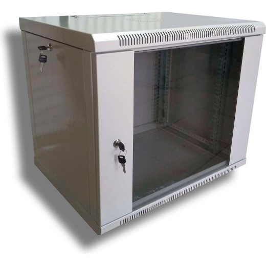 Шафа комутаційна настінна 9U 600X350 розбірна, Hypernet - WMNC-35-9U-FLAT