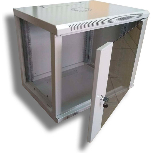 Шафа комутаційна настінна 9U 600X350 розбірна, Hypernet - WMNC-35-9U-FLAT