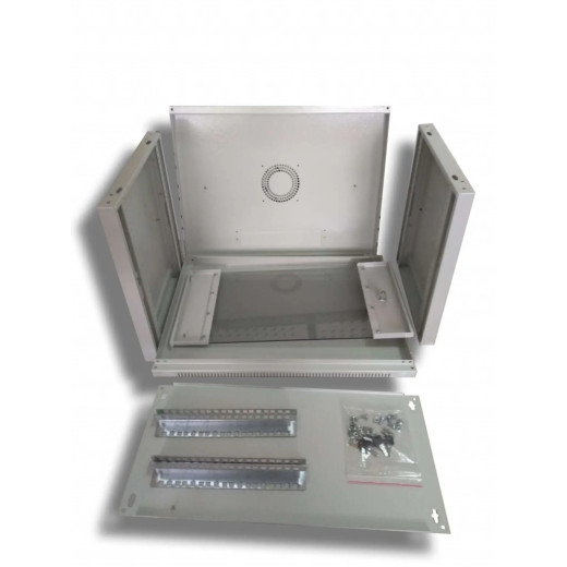 Шафа комутаційна настінна 9U 600X350 розбірна, Hypernet - WMNC-35-9U-FLAT