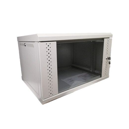 Монтажна шафа 9U, 600х600х503 (Ш*Г*В), скло, сіра - ES-Е960G