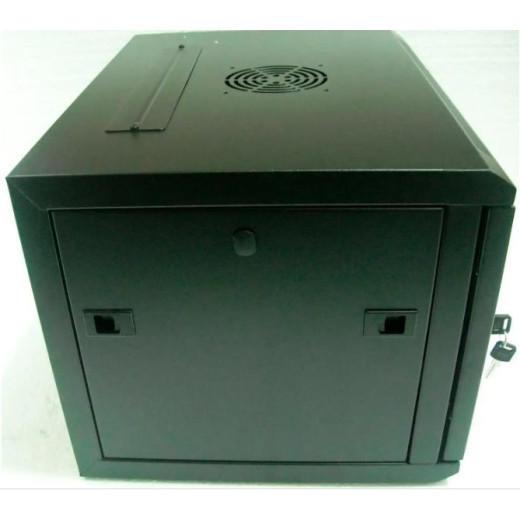 Шафа настінна 19" 9U 600x350 розбірна, Hypernet - WMNC-35-9U-FLAT-AC-BLACK