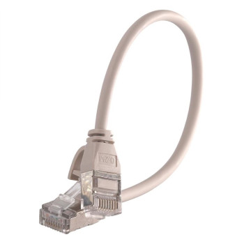 Патч-корд U/FTP 0,2м кат.6A 32AWG Slim LSZH сірий